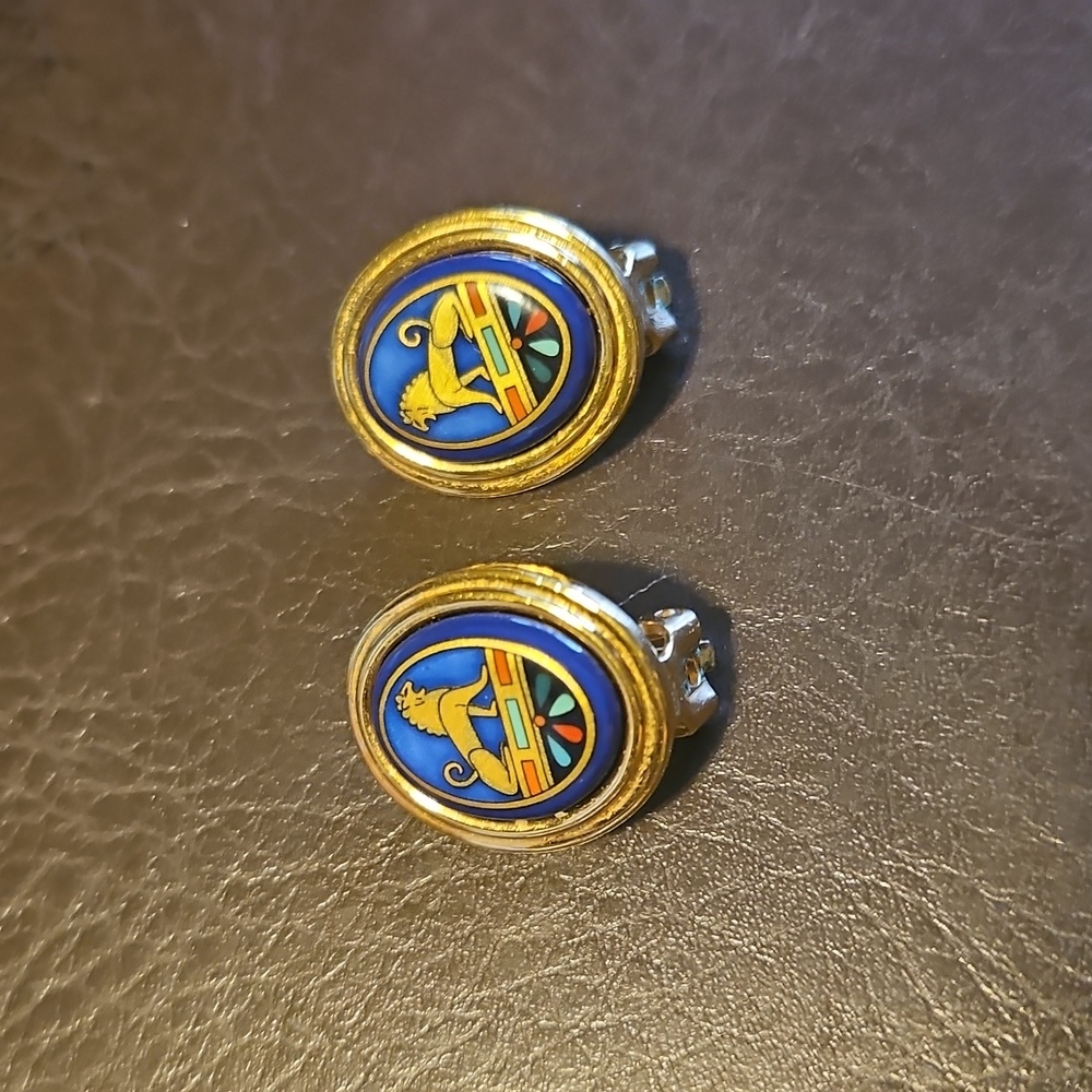 Set by M.Frey Wien Necklace, Ring and Earrings, Enamel Jewellery, Vintage - Picture 6 of 11